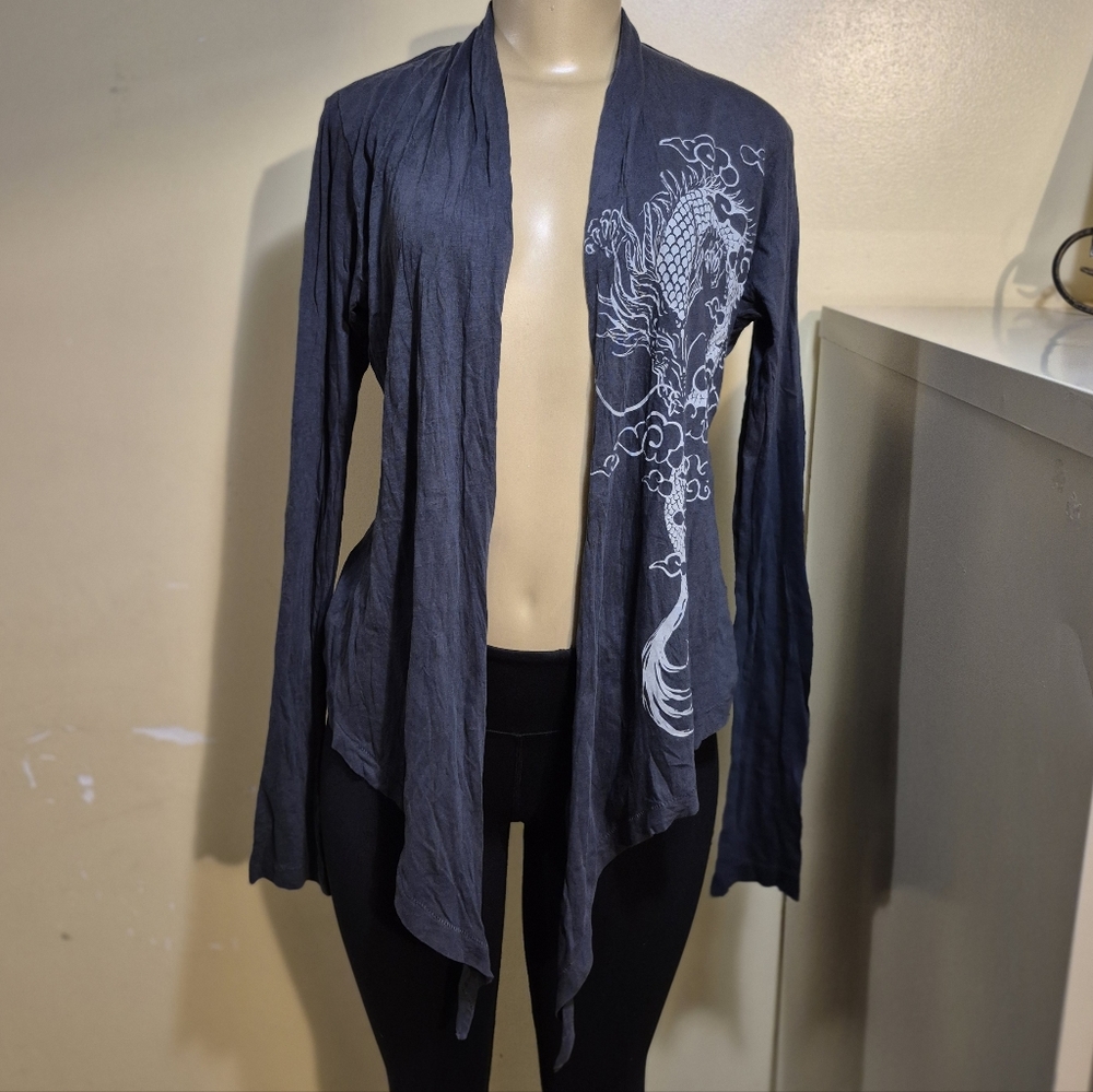 Alternative Vintage Soft Dragon Cardigan M